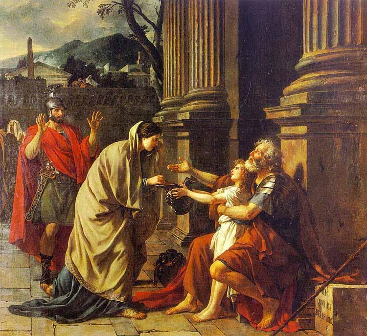 Jacques-Louis David Belisarius Begging for Alms Sweden oil painting art